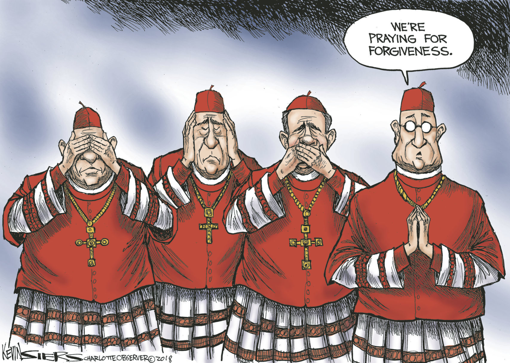 Catholic Church Scandal by Kevin Siers, The Charlotte Observer